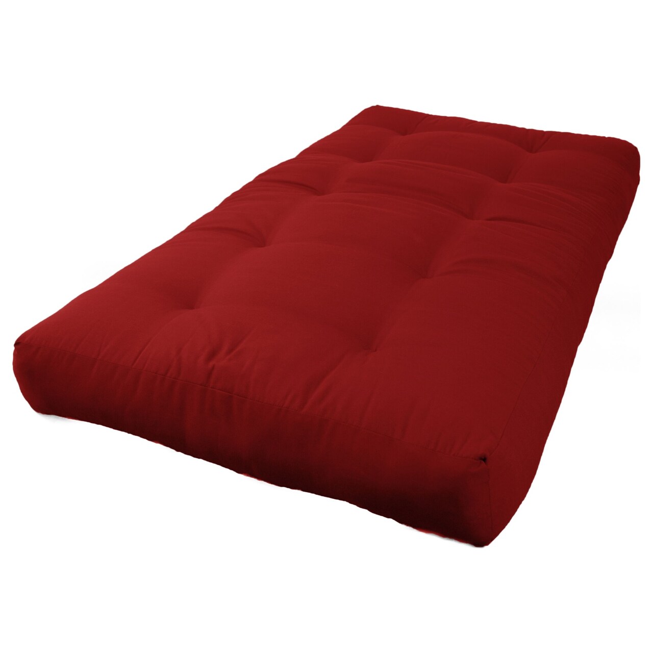 Blazing Needles Renewal 7-inch Twill Twin-size Futon Mattress - Ruby Red - Ruby Red